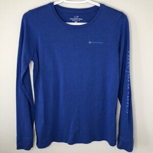 VINEYARD Vines Bright Blue Long Sleeve‎ Logo T-Shirt  Size XXS